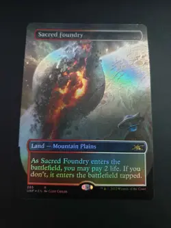 MTG Sacred Foundry (Borderless) (Foil) - Unfinity - Image 1