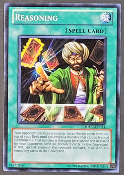 Yugioh TCG- Reasoning - SDDC-EN031 - NM - Unlimited - Spell, Structure Deck - Image 1