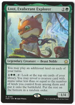 Magic the Gathering MTG - Foundations: Loot, Exuberant Explorer Rare Card #106 - Image 1