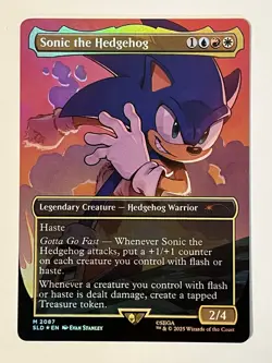 Sonic the Hedgehog Secret Lair Rainbow Foil MTG 2087 - Image 1