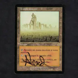 MAGIC MTG - VF Temple Deserte / Deserted Temple Odyssey signed Rob Alexander - Image 1