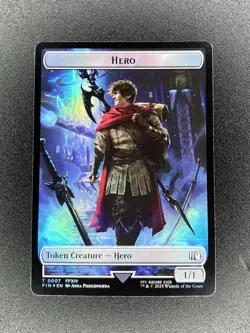 Hero 0007 / Treasure 0023 Double-Sided Token Foil MTG Final Fantasy NM - Image 1