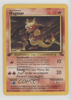 Magmar German 1st Ed. Pokemon Fossil #39 1999 - Image 1