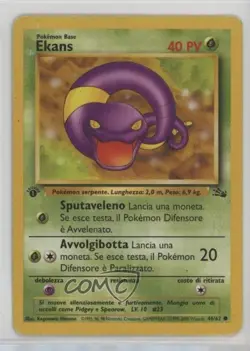 Ekans French 1st Ed. Pokemon Fossil #46 1999 - Image 1