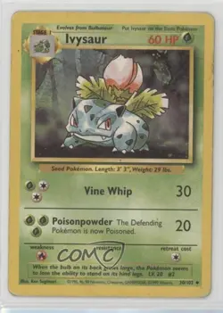 Ivysaur Pokemon Base Set #30 1999 - Image 1