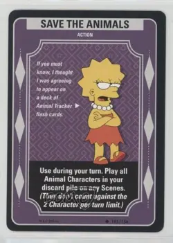 2003 The Simpsons: Trading Card Game Save the Animals #145 - Image 1