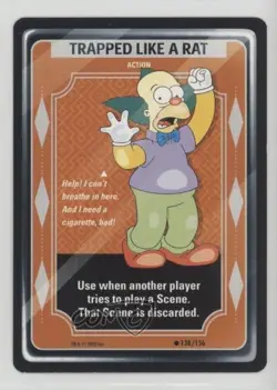 2003 The Simpsons: Trading Card Game Trapped Like A Rat #138 - Image 1
