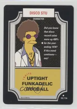 2003 The Simpsons: Trading Card Game Disco Stu #20 - Image 1