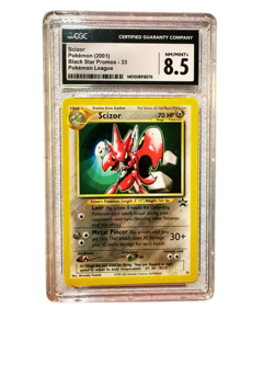 CGC 8.5 MINT Scizor 2001 Black Star Promos 33 Pokemon League Pokemon Card psa - Image 1