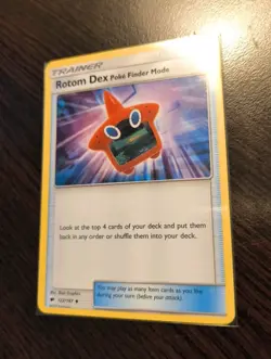 ⭐Pokemon TCG Rotom Dex Pok Finder Mode Burning Shadows 122/147 Card - Image 2