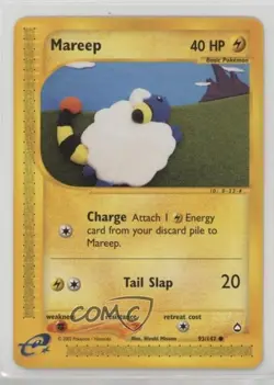 Mareep Pokemon e-Card Series Aquapolis #93 2002 - Image 1