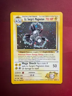 LT. SURGE'S MAGNETON 8/132 Gym Heroes Unlimited HOLO rare Pokemon TCG card MP - Image 1