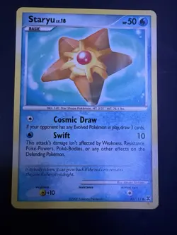 Pokemon TCG 2009 Rising Rivals Staryu LV.18 83/111 Basic Common Card - Image 1