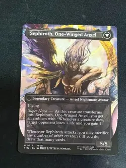 MTG Sephiroth, Fabled SOLDIER 0317 - Borderless Final Fantasy Regular PACK FRESH - Image 2