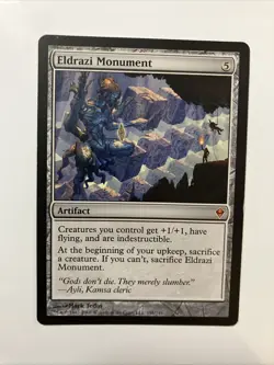MTG Eldrazi Monument #199 Zendikar Regular Mythic Rare Magic The Gathering LP - Image 1