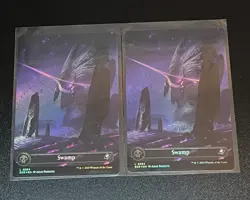 x2 Swamp Borderless Foil - EOE 0264 - NM - MTG Magic - Image 1