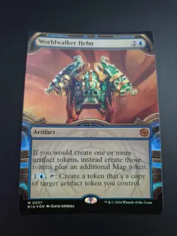 MTG Worldwalker Helm (Showcase) (Foil) - OTJ : The Big Score - Image 1