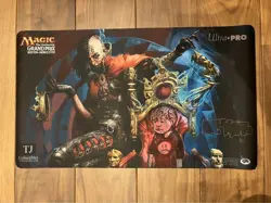 Mtg Dark Confident Playmat Sketched By The Artist Himself Signed - Image 1