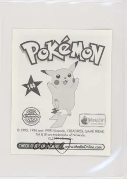 Moltres Merlin Pokemon Album Stickers #146 1999 - Image 2
