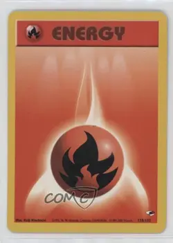 Fire Energy 1st Ed. Pokemon Gym Heroes #128 2000 - Image 1