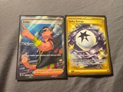 2 Secret Rare Pokemon Cards. Judge Trainer 222/182, Golden Spike Energy 190/159 - Image 2