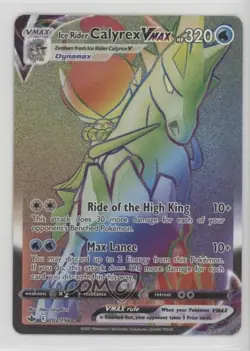 Rainbow - Ice Rider Calyrex VMAX Pokemon Sword & Shield Chilling Reign #202 - Image 1