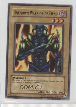 Unknown Warrior of Fiend Unlimited YuGiOh Starter Deck Kaiba #SDK-017 2002 - Image 1