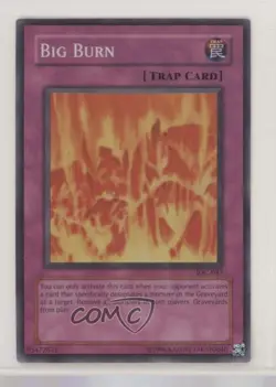 Super Rare - Big Burn Unlimited YuGiOh Invasion of Chaos #IOC-047 2004 - Image 1