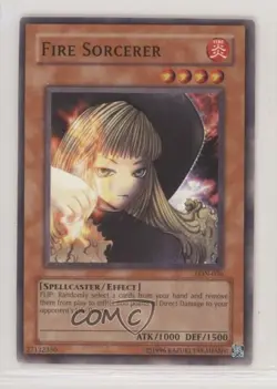 Fire Sorcerer Unlimited YuGiOh Labyrinth of Nightmare #LON-036 2003 - Image 1