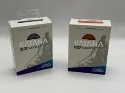 Ultimate Guard Katana Standard Size Card Protector Sleeves Plum/Orange OPENED - Image 1