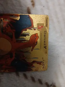Pokemon Charizard V 508hp Gold Foil Fan Art Collector Card TCG - Image 2