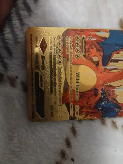 Pokemon Charizard V 508hp Gold Foil Fan Art Collector Card TCG - Image 3
