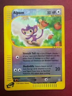 AIPOM 67/147 Aquapolis REVERSE HOLO RH E-Series Pokemon TCG card MP-LP - Image 1