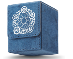 GelloGelly Card Deck Box for MTG Cards 200 Storage for TCG Trading Game Blue - Image 1