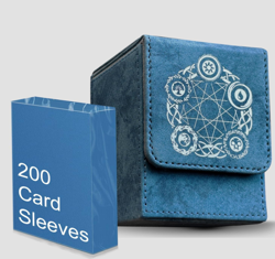 GelloGelly Card Deck Box for MTG Cards 200 Storage for TCG Trading Game Blue - Image 2