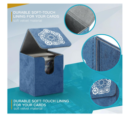 GelloGelly Card Deck Box for MTG Cards 200 Storage for TCG Trading Game Blue - Image 3