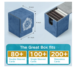 GelloGelly Card Deck Box for MTG Cards 200 Storage for TCG Trading Game Blue - Image 4