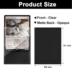 Standard Black MTG Card Sleeves 500 Pack, Card Protectors Sleeves Matte Back Fin - Image 2