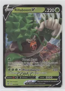 Rillaboom V Pokemon Sword & Shield Rebel Clash #017 - Image 1