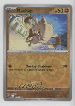Mankey Reverse Foil Pokemon SV01: Scarlet & Violet #107 - Image 1