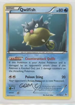 Qwilfish Pokemon XY Flashfire #21 - Image 1