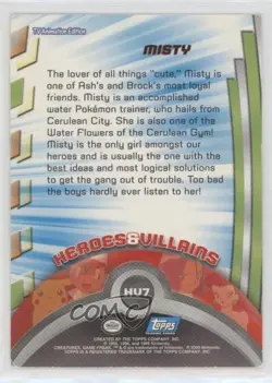 Misty Topps Pokemon TV Animation Edition Series 3 Heroes & Villains #HV7 2000 - Image 2