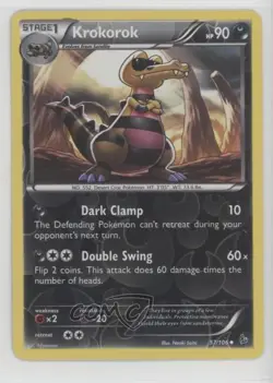 Krokorok Reverse Foil Pokemon XY Flashfire #57 - Image 1