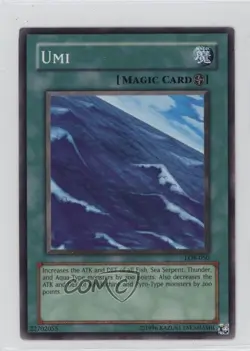 Umi YuGiOh Legend of Blue Eyes White Dragon #LOB-050 2002 - Image 1