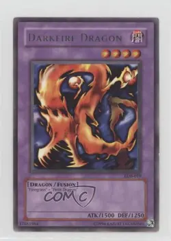 Darkfire Dragon YuGiOh Legend of Blue Eyes White #LOB-019 2002 - Image 1
