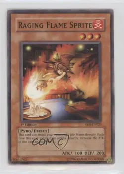Raging Flame Sprite 1st Ed. YuGiOh Rise of Destiny #RDS-EN020 2004 - Image 1