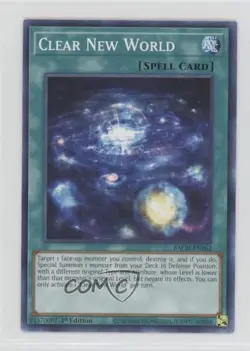 Clear New World 1st Ed. YuGiOh Battle of Chaos #BACH-EN062 - Image 1