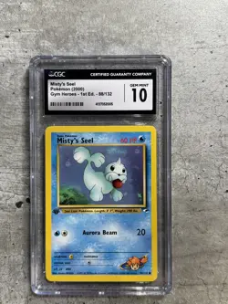 Pokemon Card 1st Ed. Misty's Seel CGC 10 Gem Mint, Gym Heroes 88/132, 2000 (1) - Image 1
