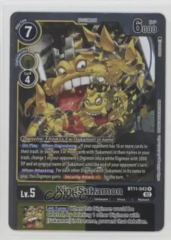 2022 Digimon Card Game - Dimensional Phase (BT11) KingSukamon #BT11-043 - Image 1