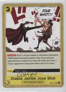 2023 One Piece Card Game: Kingdoms of Intrigue OP04 Diable Jambe Joue Shot - Image 1